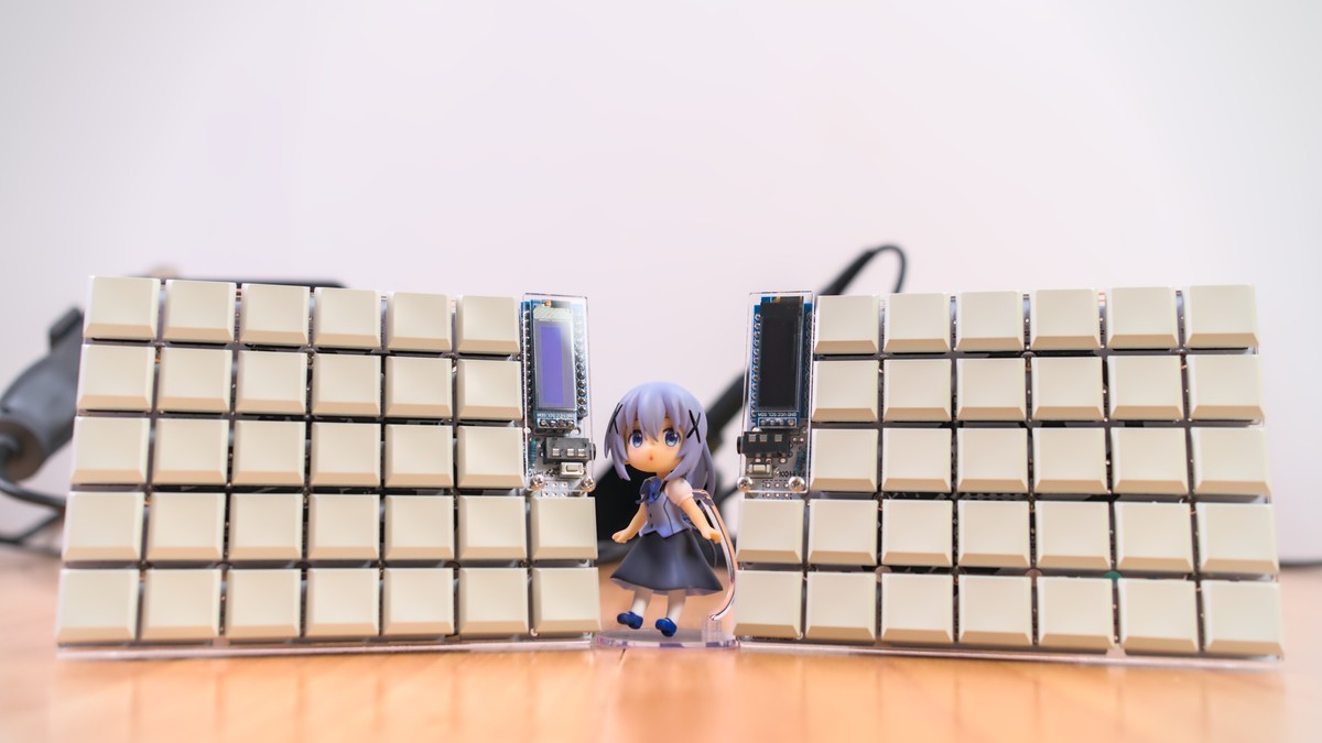 Chino with Helix keyboard