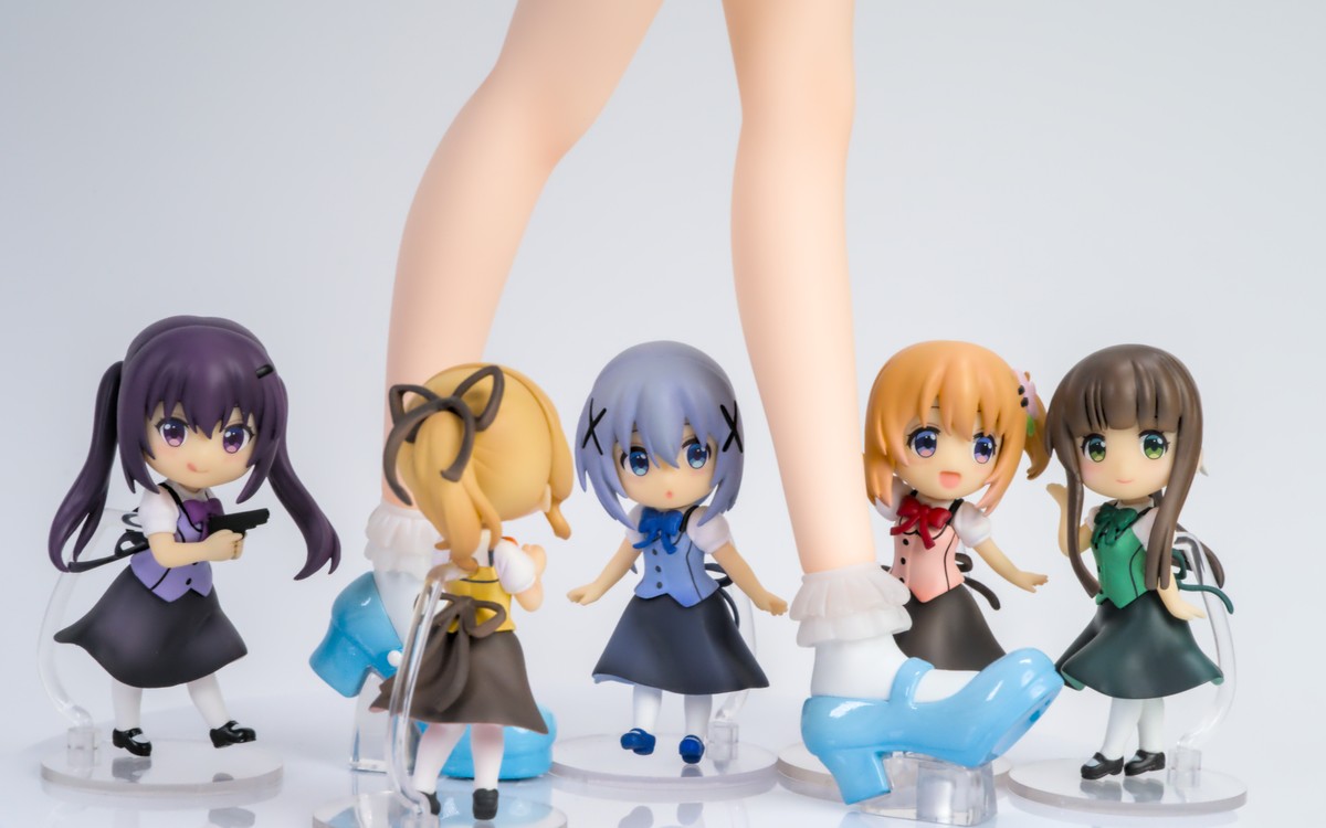 Menma and Chino, Rize, Syaro, Chiya, Cocoa