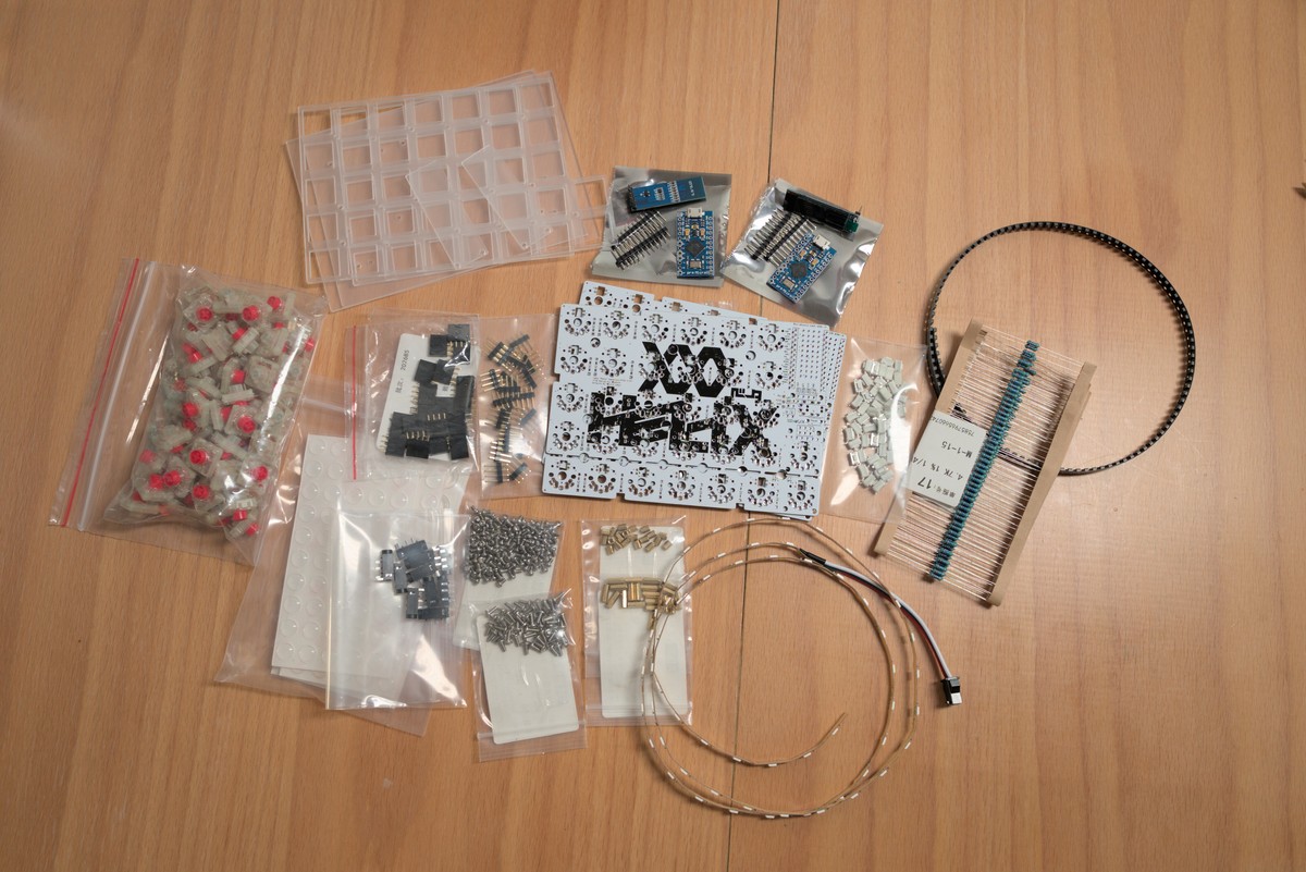 Helix keyboard parts